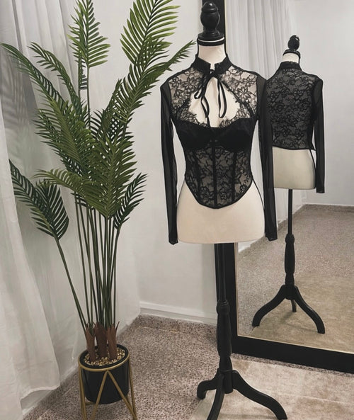 Black Lace Top