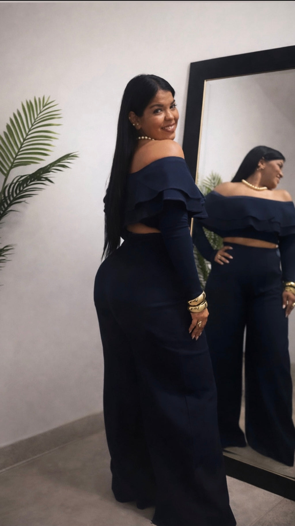 Luna Dark Denim Set