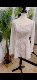 Off Shoulder Mini Dress White