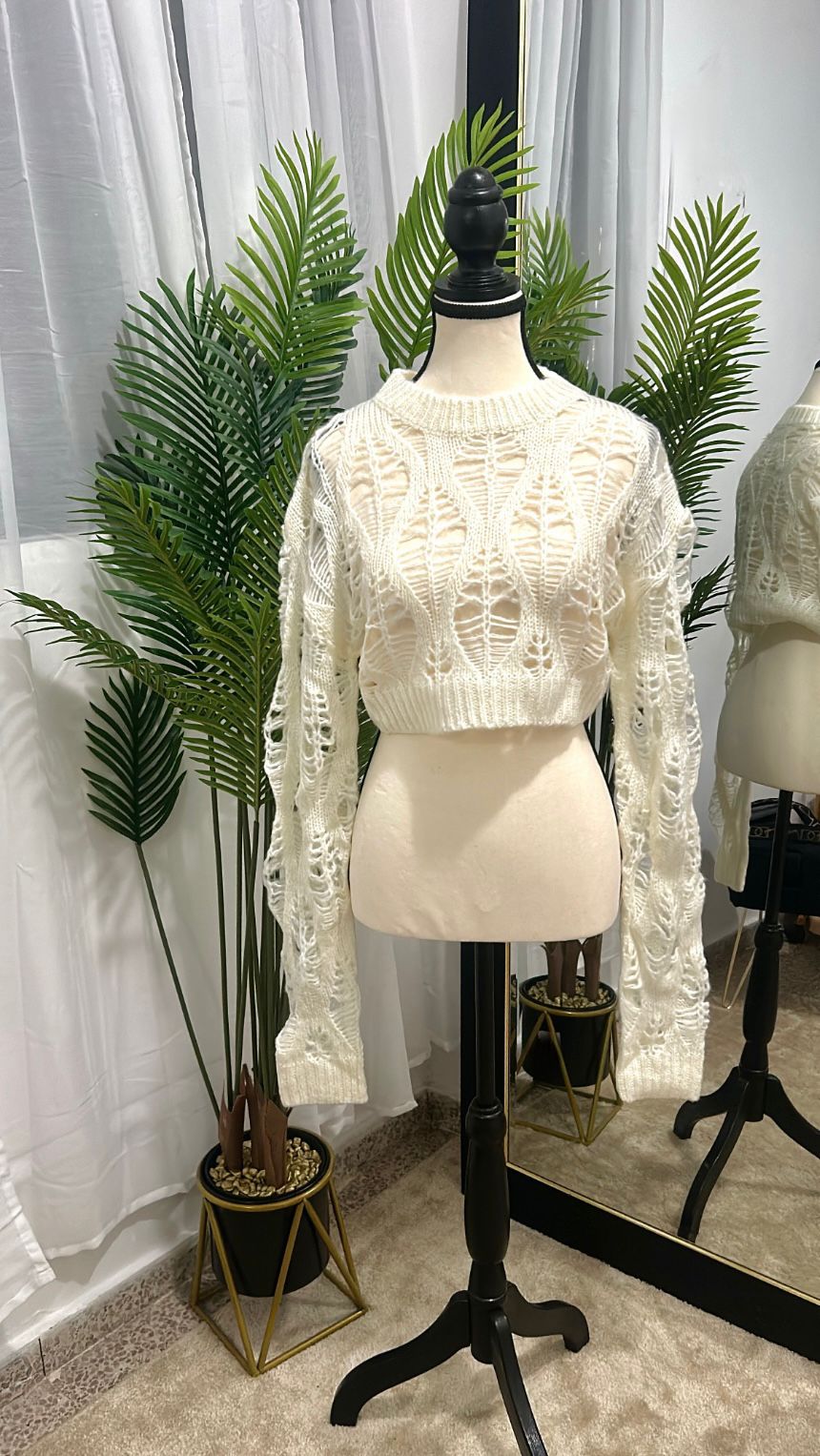 Bone Crochet Sweater