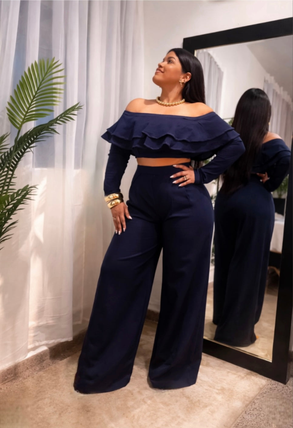 Luna Dark Denim Set