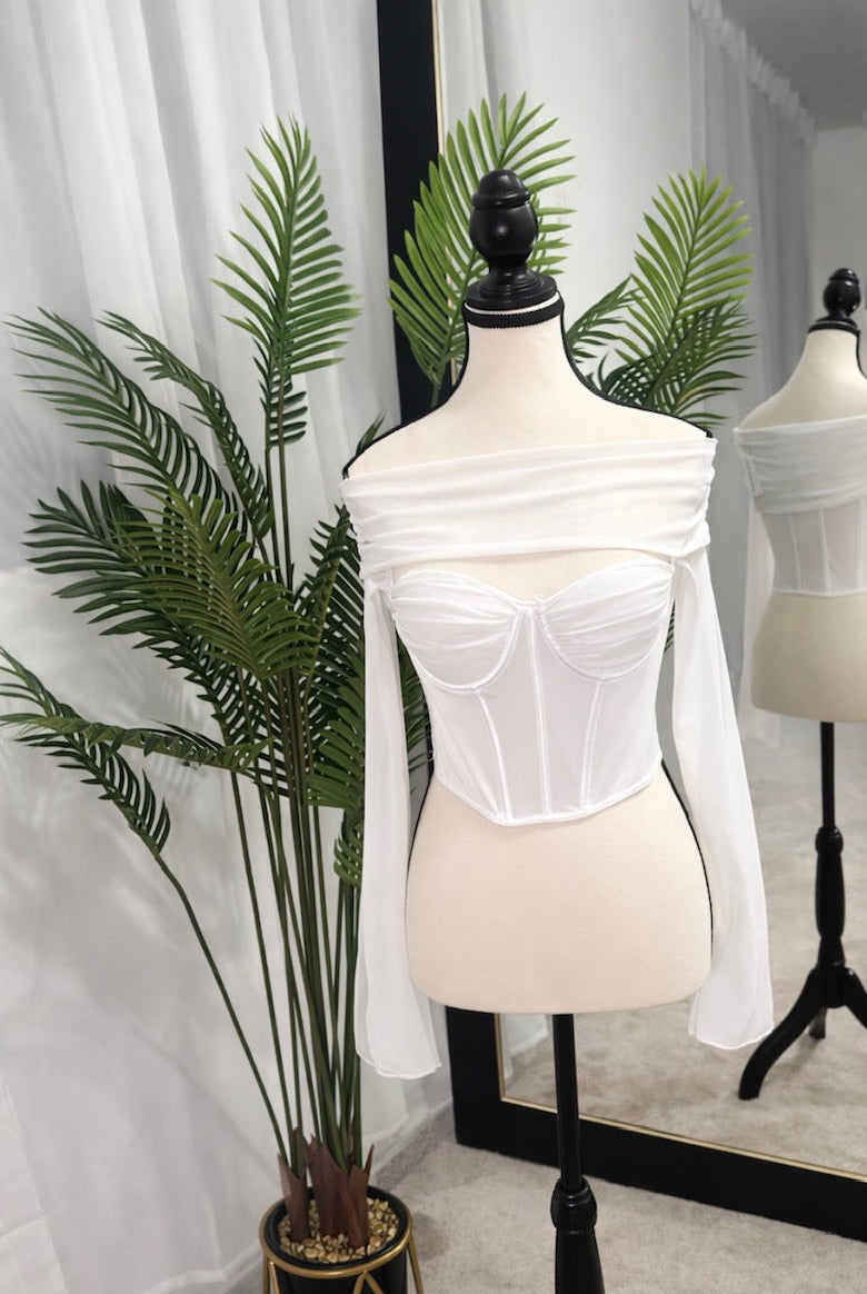 Off Shoulder White Top